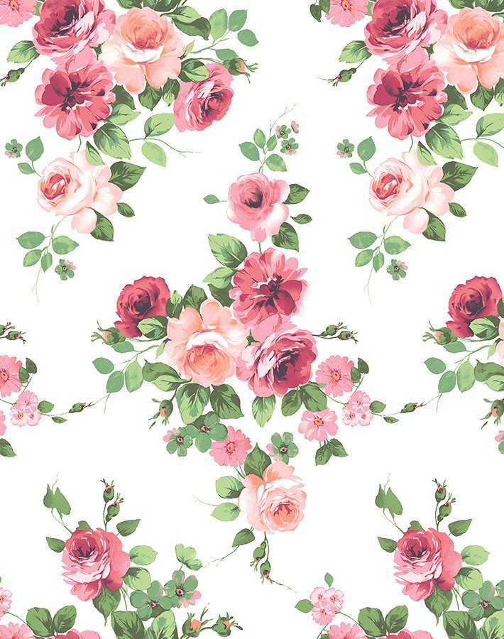 'Maggie May' Wallpaper by Wallshoppe - Pink