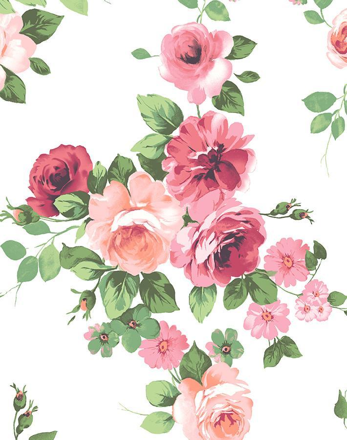 'Maggie May' Wallpaper by Wallshoppe - Pink