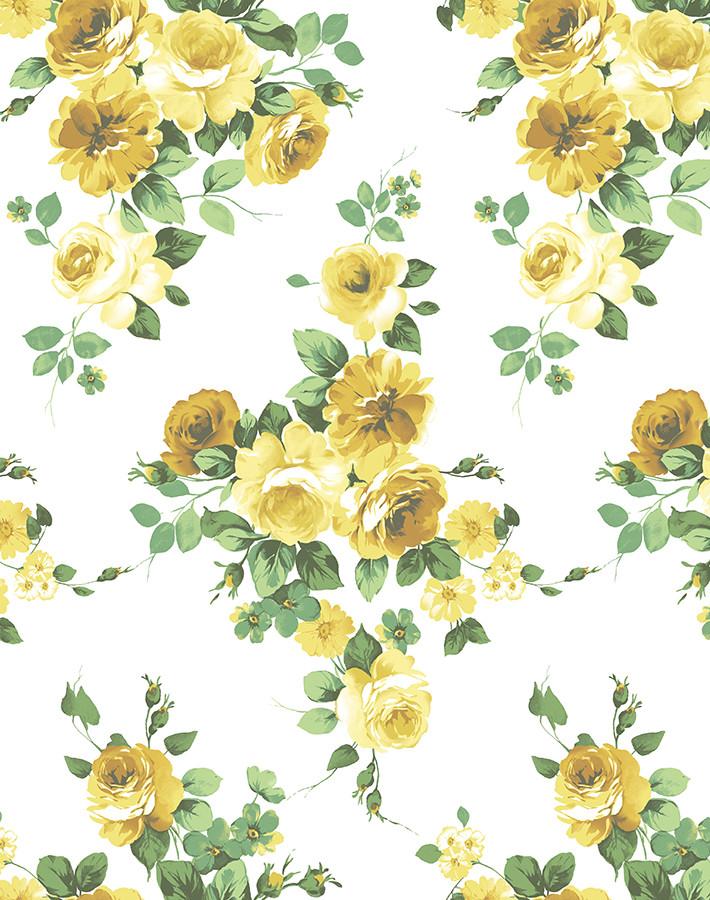 'Maggie May' Wallpaper by Wallshoppe - Yellow