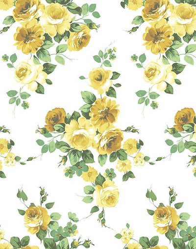 'Maggie May' Wallpaper by Wallshoppe - Yellow