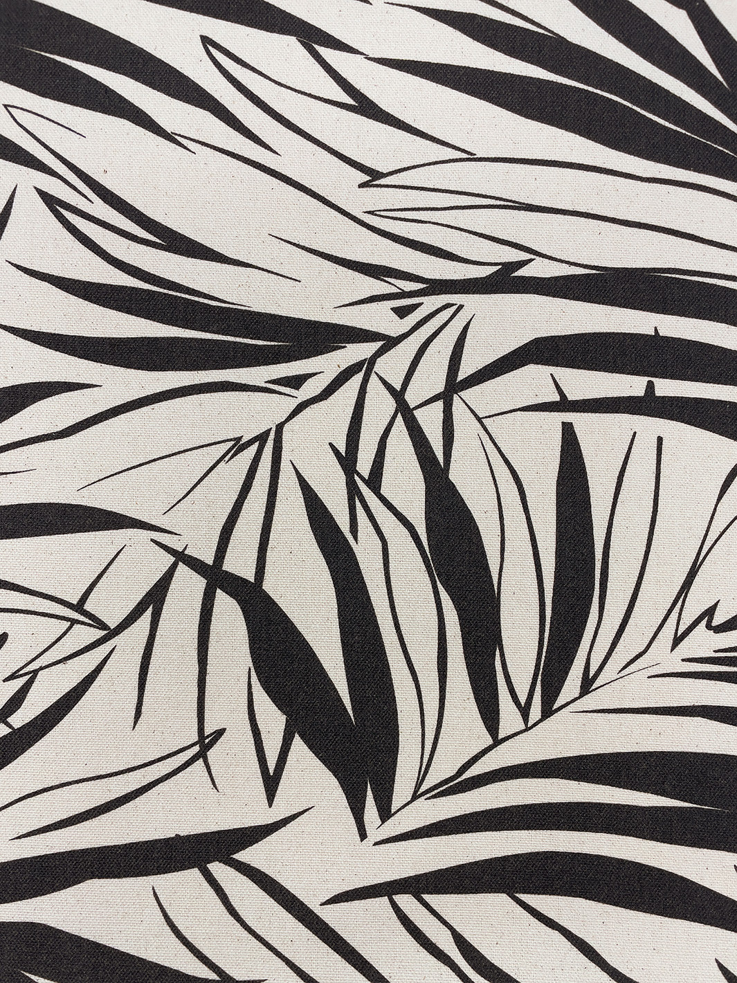 fabric by the yard majesty palm black on raw canvas