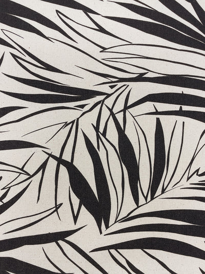 fabric by the yard majesty palm black on raw canvas