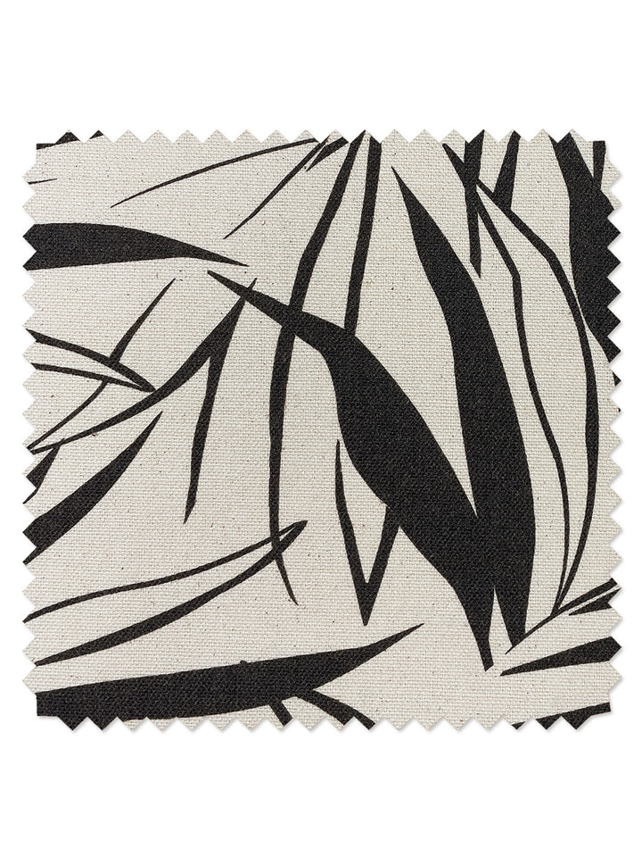 fabric by the yard majesty palm black on raw canvas