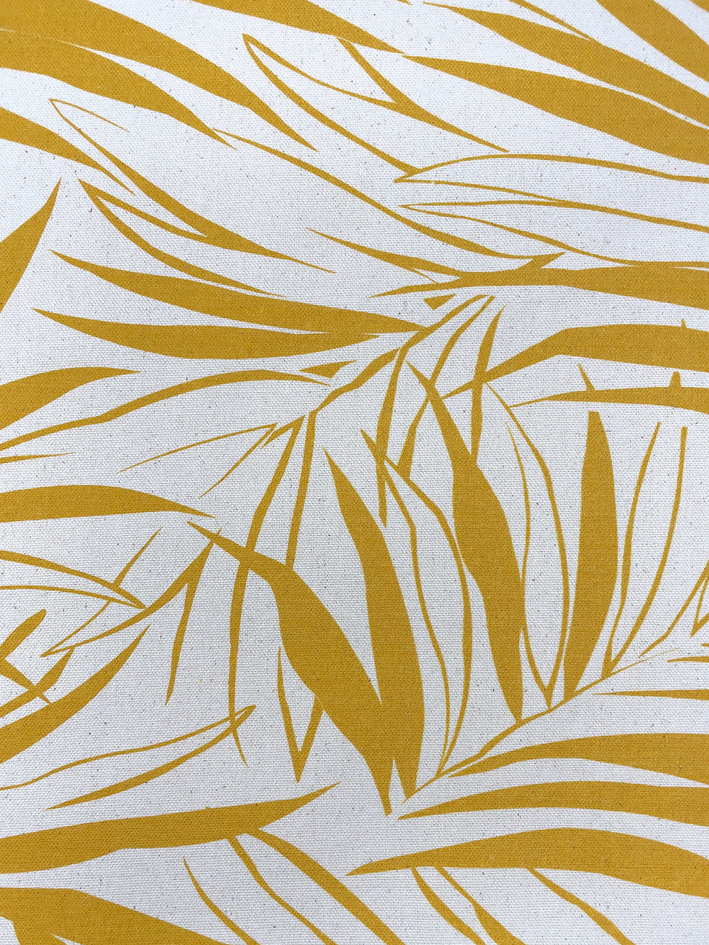 fabric by the yard majesty palm gold on raw canvas