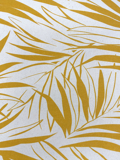 fabric by the yard majesty palm gold on raw canvas