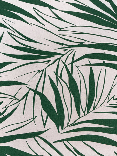 fabric by the yard majesty palm green on linen