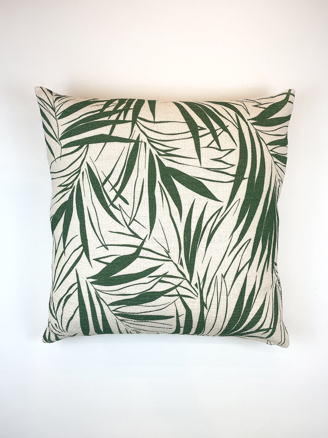 majesty palm throw pillow green on california cotton