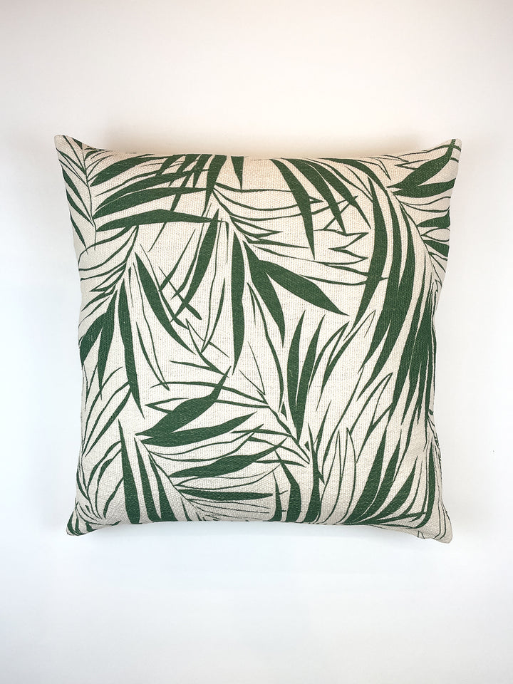 majesty palm throw pillow green on california cotton