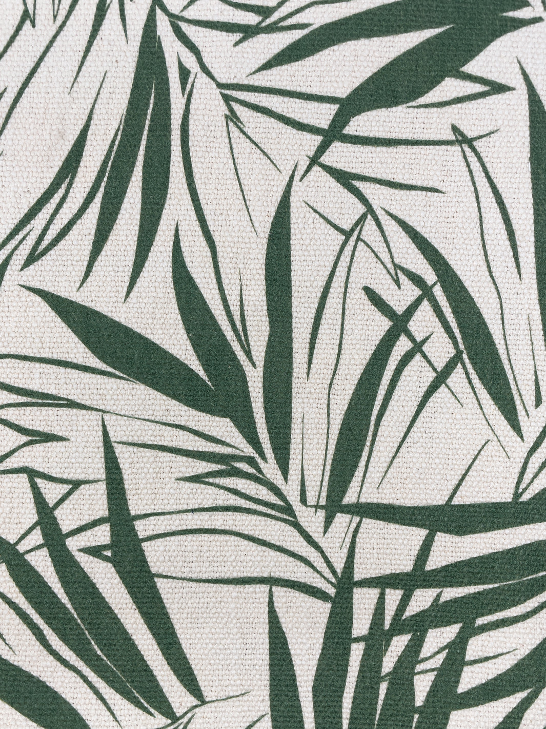 fabric by the yard majesty palm green on organic twill