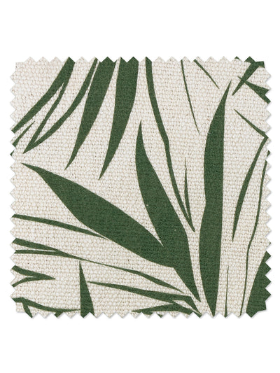 fabric by the yard majesty palm green on organic twill