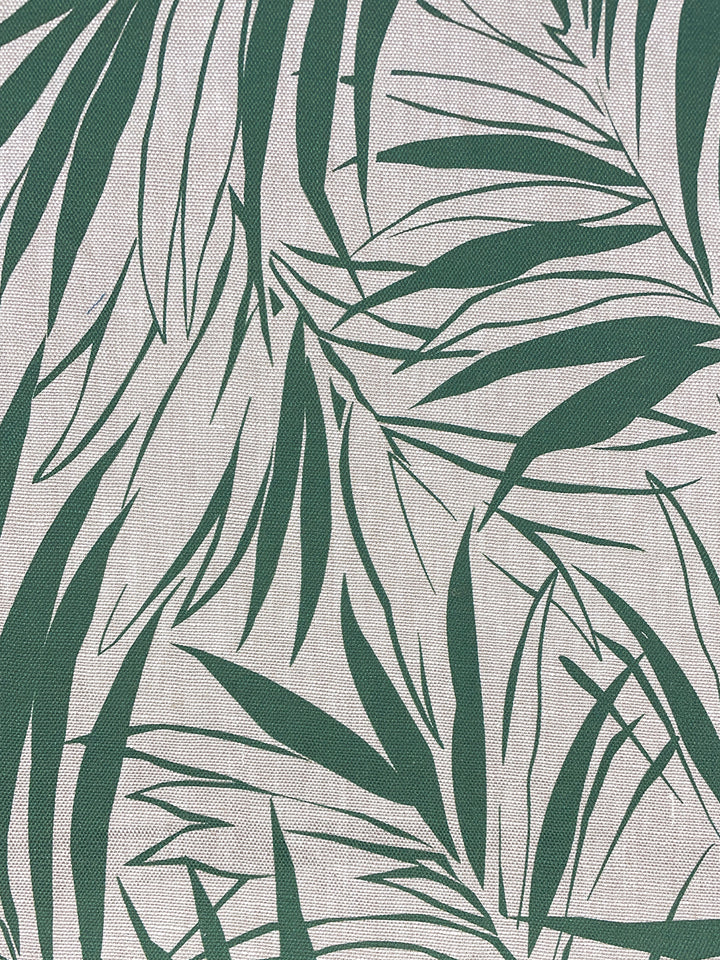 fabric by the yard majesty palm green on organic twill
