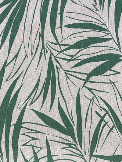 fabric by the yard majesty palm green on organic twill