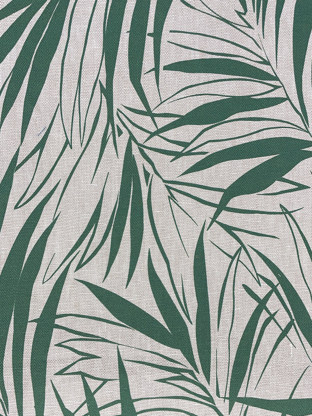 fabric by the yard majesty palm green on flax linen