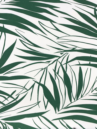 fabric by the yard majesty palm green on organic twill