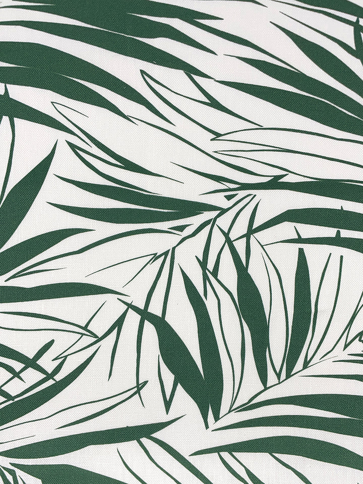 fabric by the yard majesty palm green on organic twill
