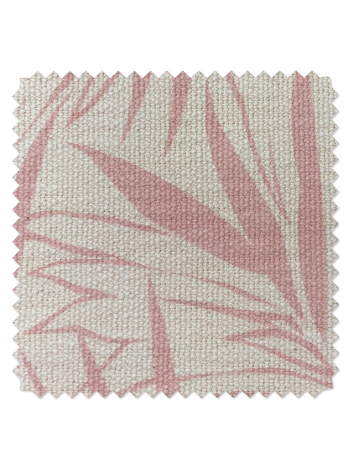 'Fabric by the Yard - Majesty Palm - Pink on California Cotton