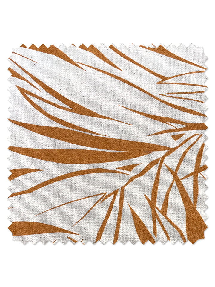 fabric by the yard majesty palm terracotta on raw canvas