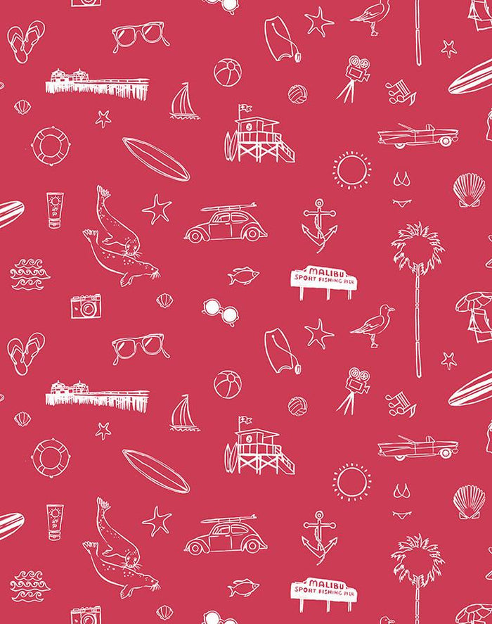 'Malibu' Wallpaper by Nathan Turner - Red Hot