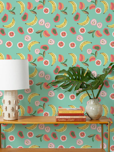 mango papaya wallpaper by tea collection carribean