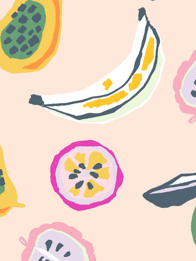 mango papaya wallpaper by tea collection peach