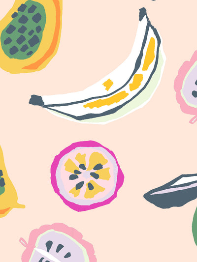'Mango Papaya' Wallpaper by Tea Collection - Peach