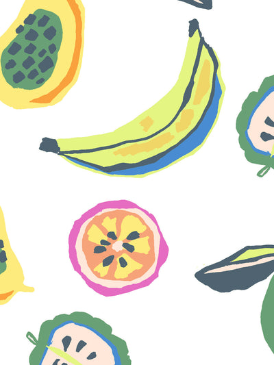 mango papaya wallpaper by tea collection white