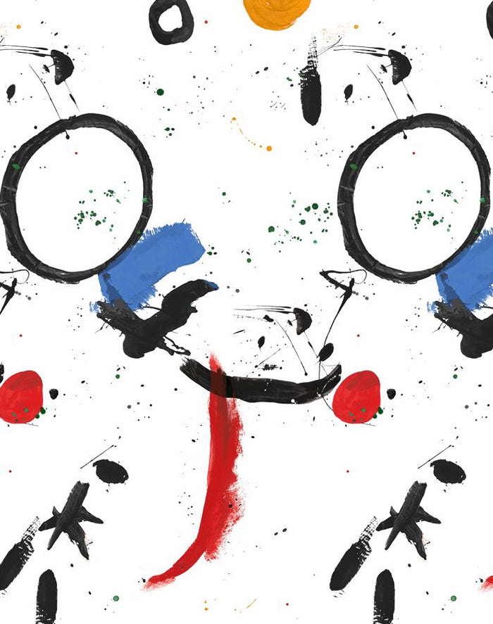 'Marguerite Mural' Wallpaper by Chris Benz - White