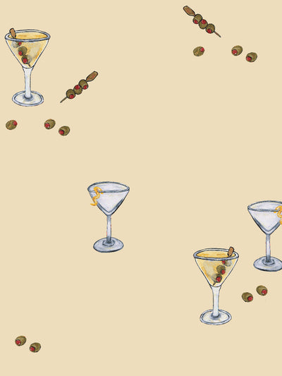 'Martini' Wallpaper by CAB x Carlyle - Cream