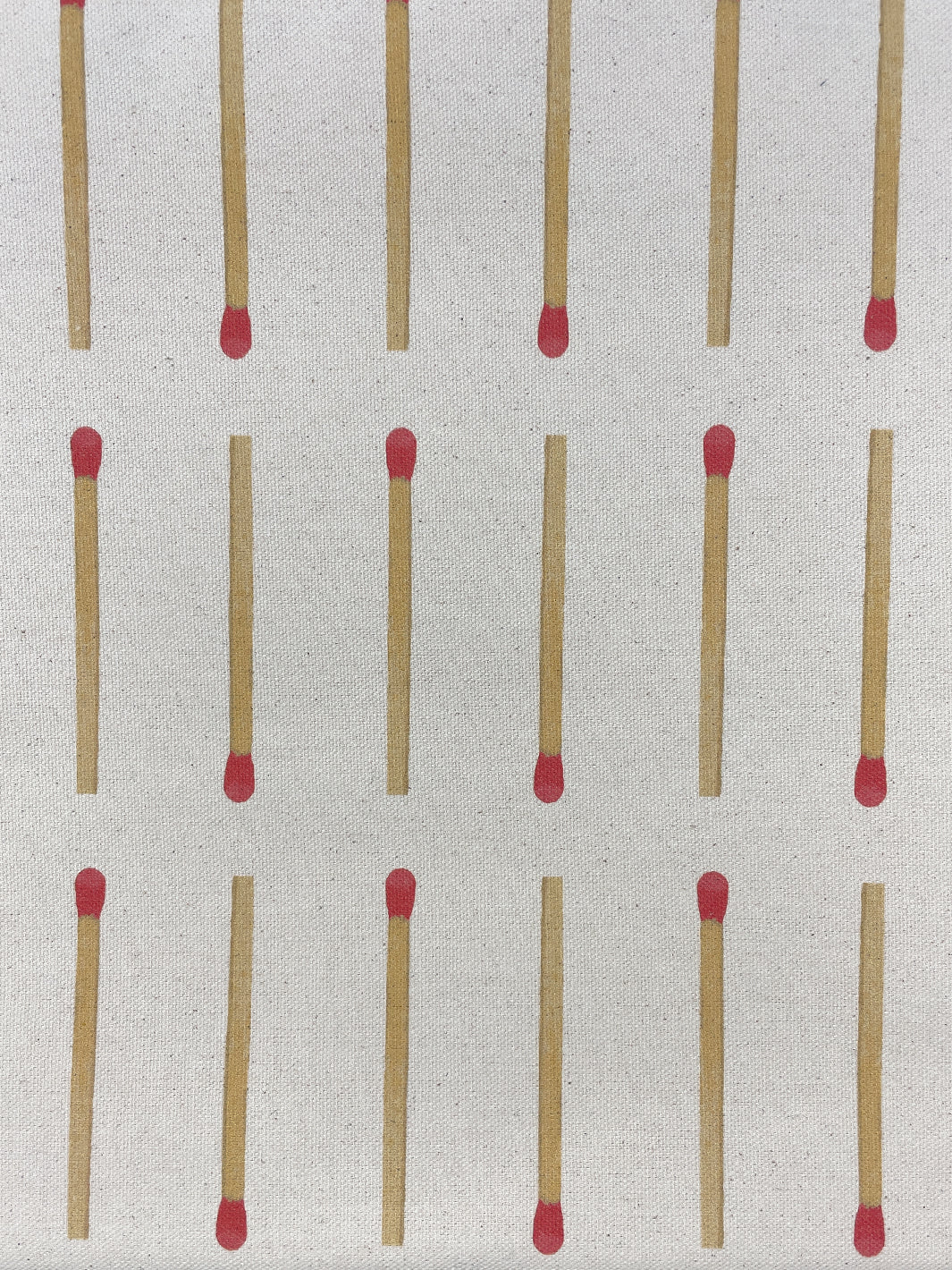 fabric by the yard matchstick natural on raw canvas