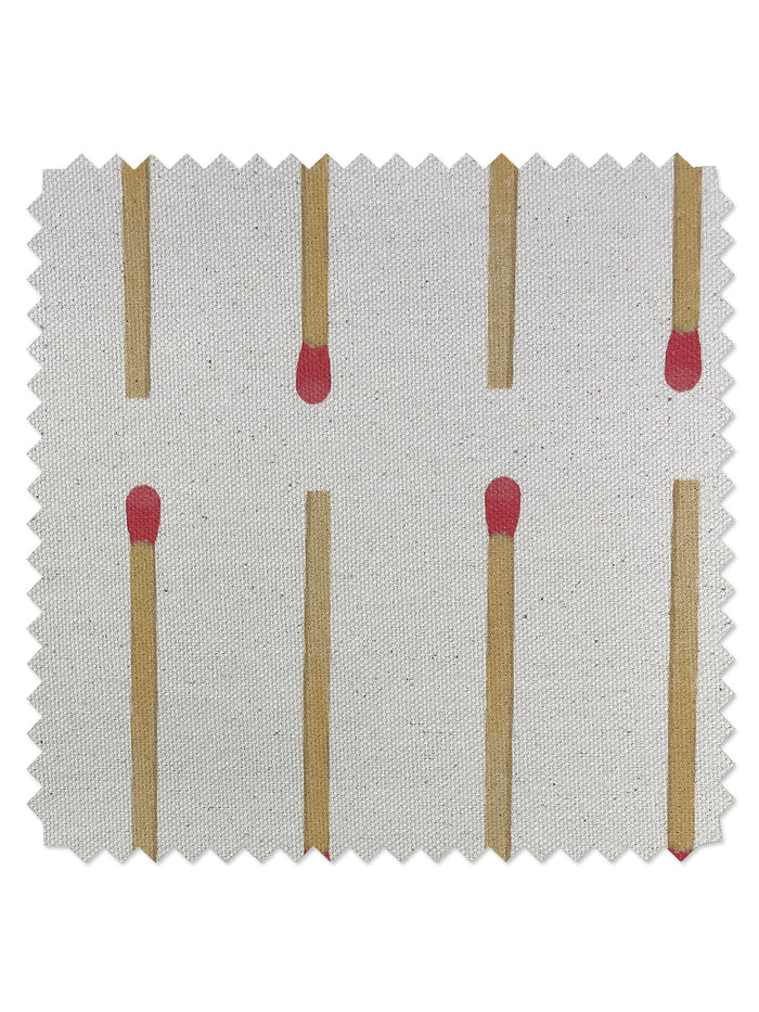 'Matchstick' Raw Canvas Fabric by Wallshoppe - Natural on Raw Canvas