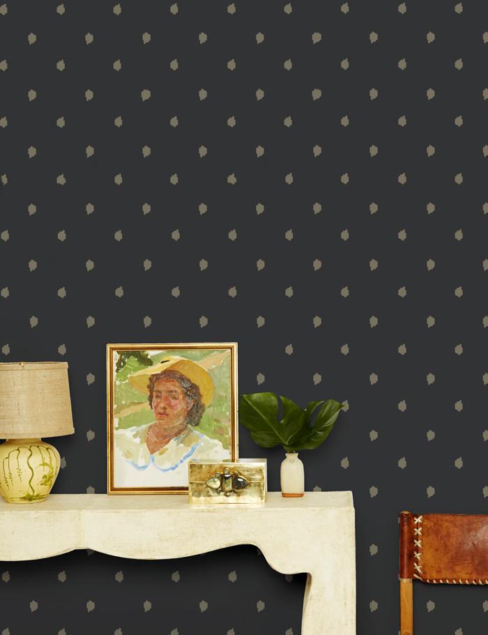 'Medina Dot' Wallpaper by Wallshoppe - Umber / Charcoal