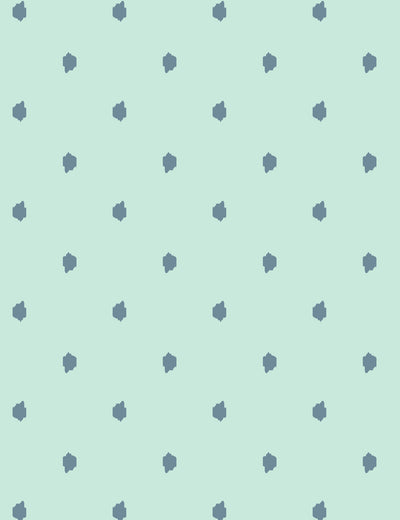 'Medina Dot' Wallpaper by Wallshoppe - Aloe / Whale / Aqua