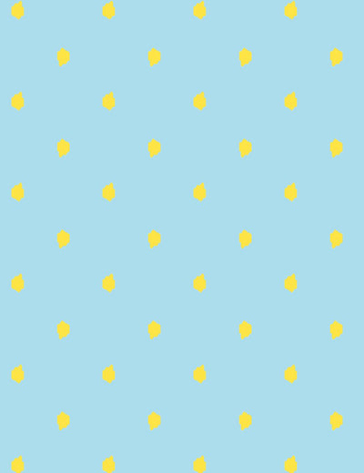 'Medina Dot' Wallpaper by Wallshoppe - Daffodil / Baby Blue