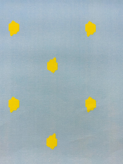 fabric by the yard medina dot baby blue on linen