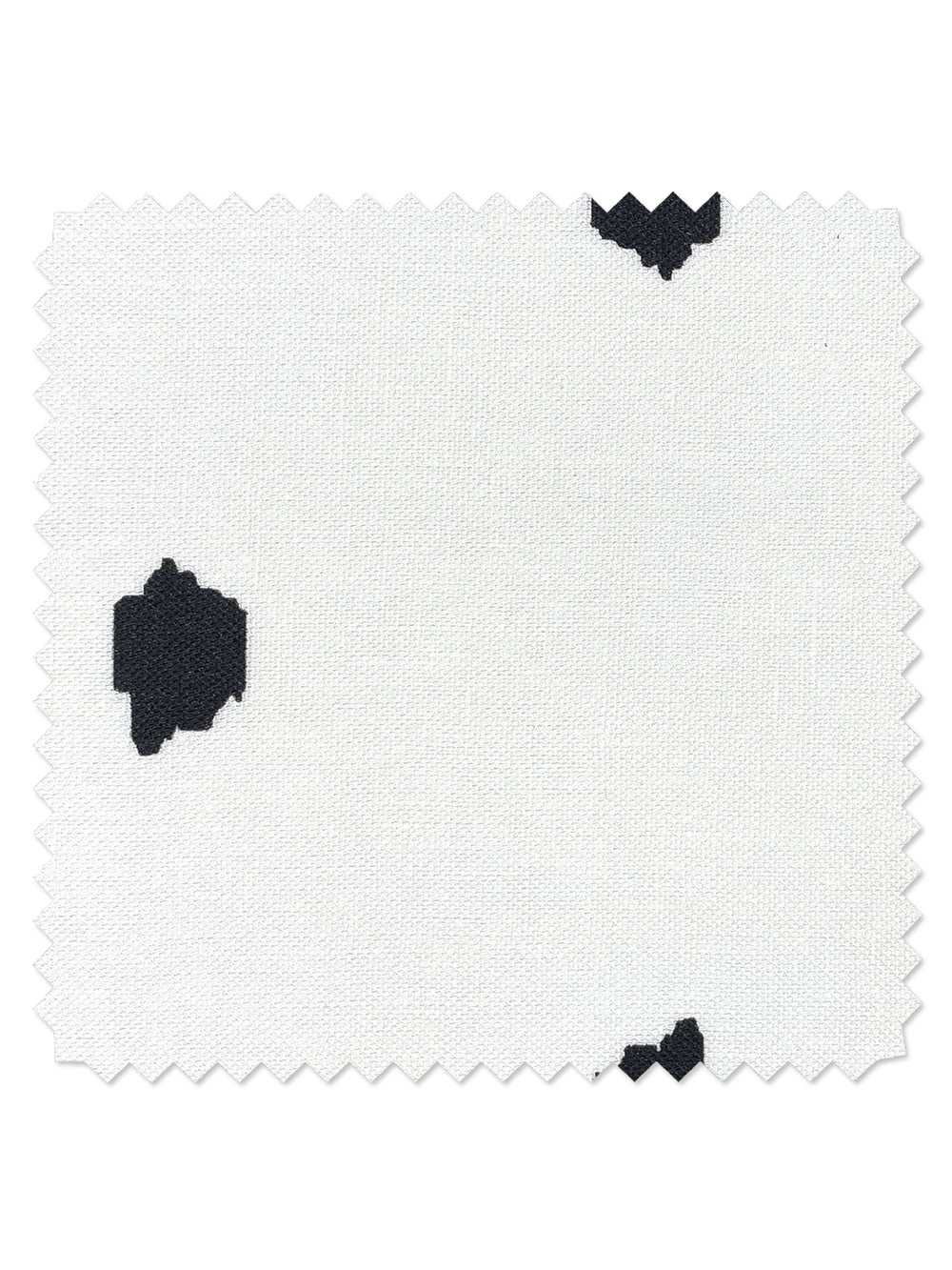 fabric by the yard medina dot black on linen