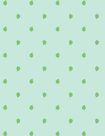 'Medina Dot' Wallpaper by Wallshoppe - Aloe / Mint