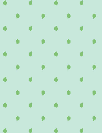 'Medina Dot' Wallpaper by Wallshoppe - Aloe / Mint