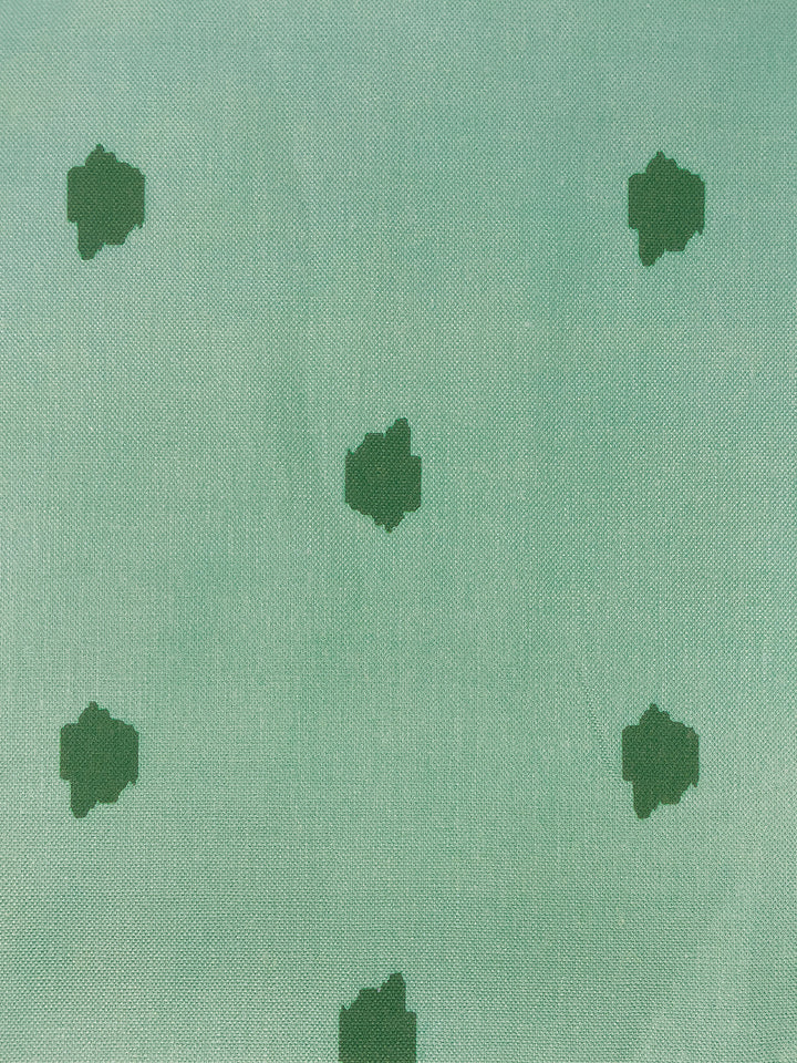 fabric by the yard medina dot mint on linen