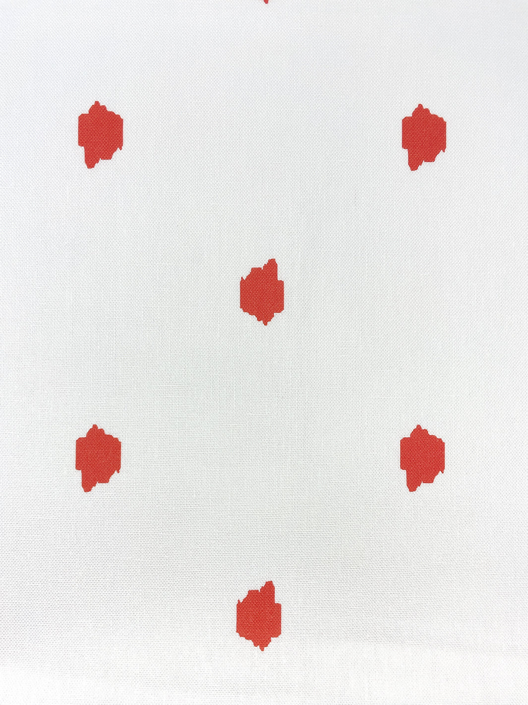 fabric by the yard medina dot persimmon on linen