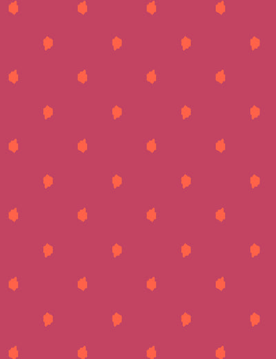 'Medina Dot' Wallpaper by Wallshoppe - Persimmon / Rose