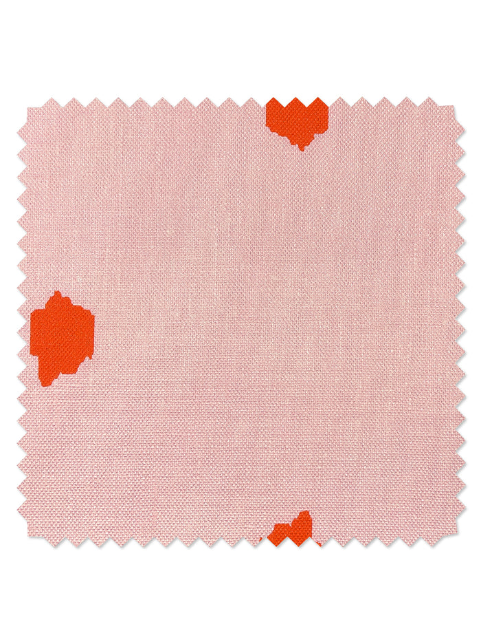 'Medina Dot' Linen Fabric by Wallshoppe - Shell