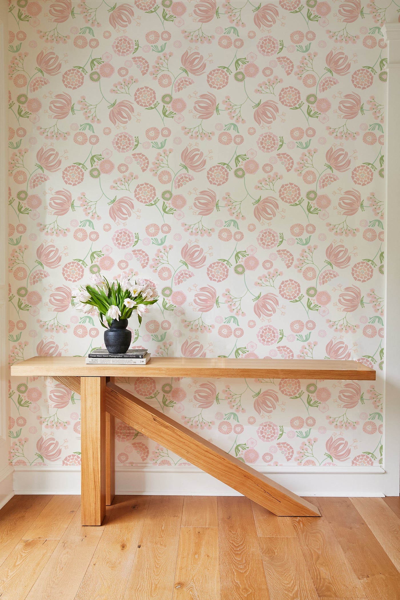 'Mediterranean Floral' Wallpaper by Tea Collection - Pink