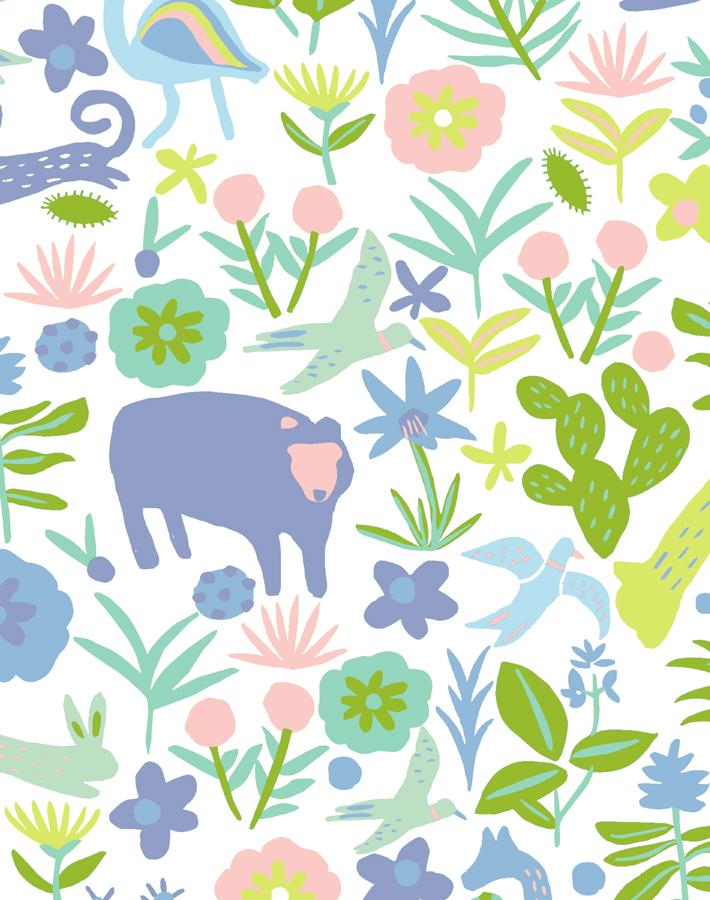 'Menagerie' Wallpaper by Tea Collection - Blush