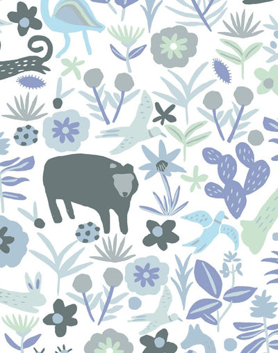'Menagerie' Wallpaper by Tea Collection - Gray