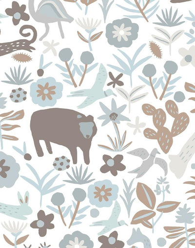 'Menagerie' Wallpaper by Tea Collection - Neutral