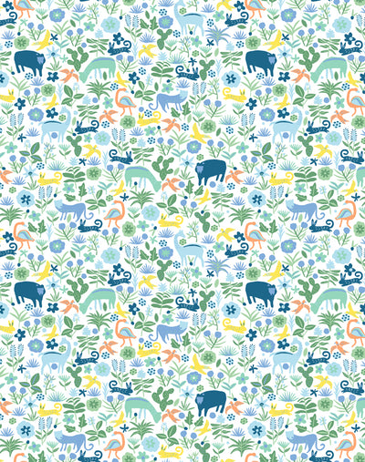 'Menagerie' Wallpaper by Tea Collection - Spring Green