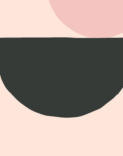 mid century dots wallpaper blush