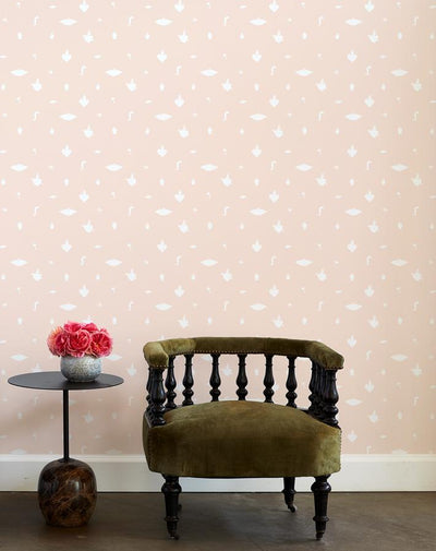 large milagros wallpaper blush