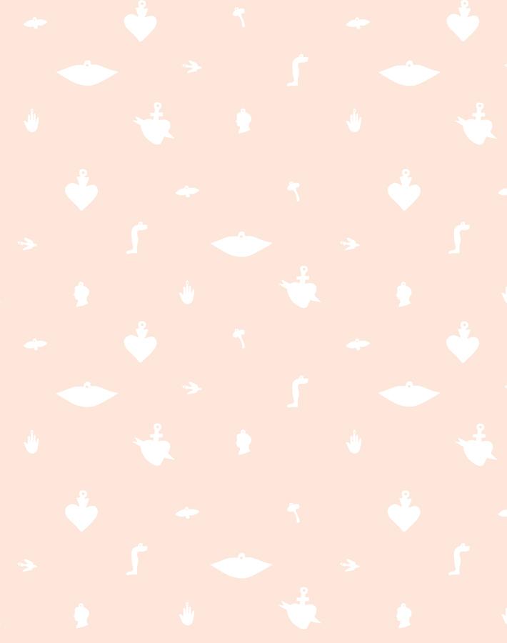 large milagros wallpaper blush
