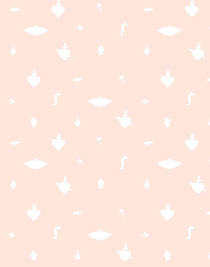 'Large Milagros' Wallpaper by Clare V. - Blush